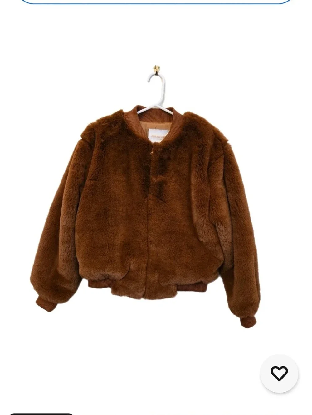 Navarro Canada Women's Sz S Bomber Jacket Short Faux Copper Fur Soft Pockets
